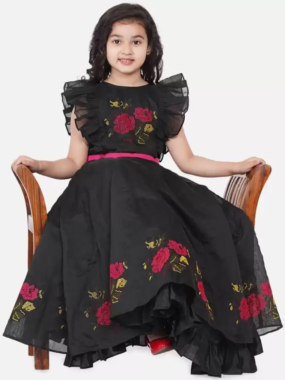 Girls Embroidered Maxi Dress - image 7