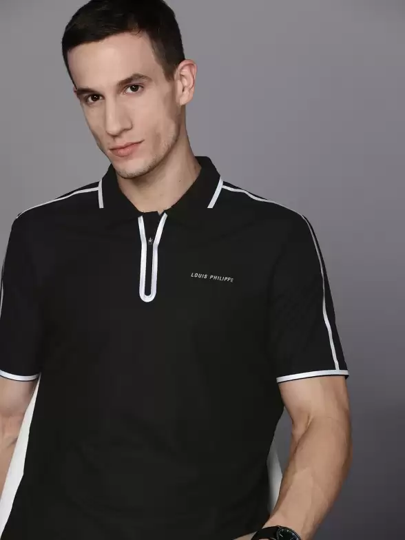 Men Solid Polo Collar T-shirt - image 7