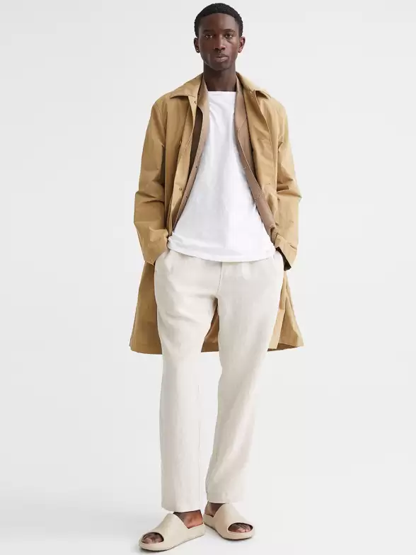Men Regular Fit Linen Trousers - image 7