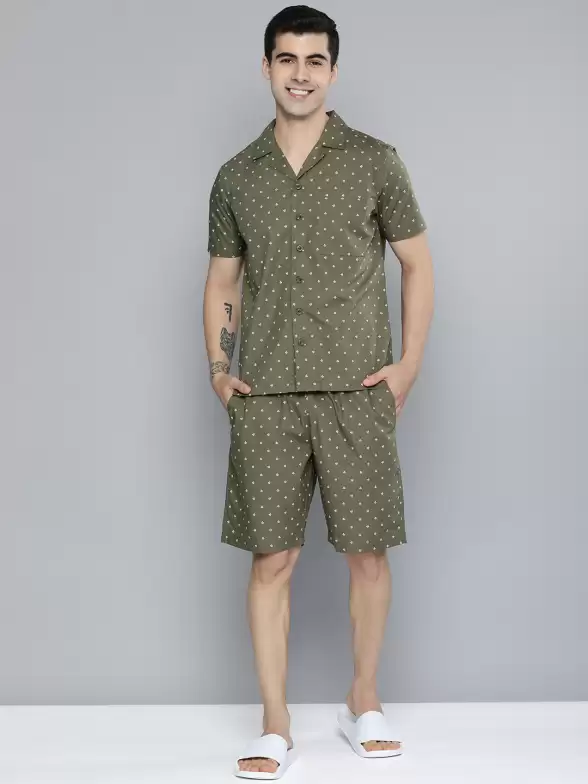 Men Printed Cotton Night suit - image 7