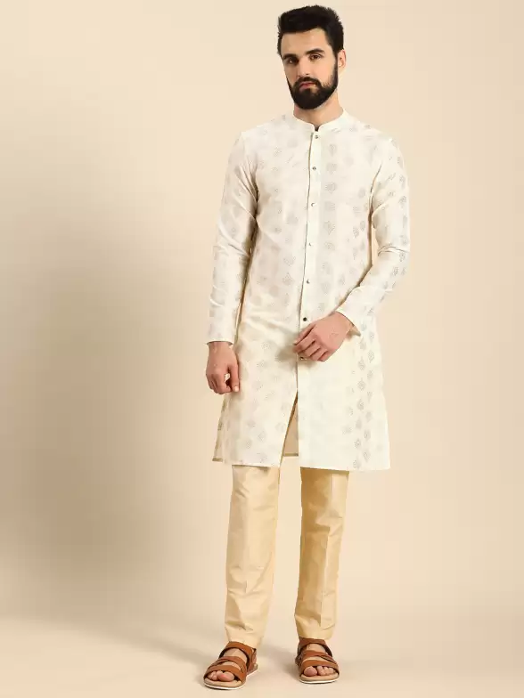 Men Printed Kurta with Trousers - image 7
