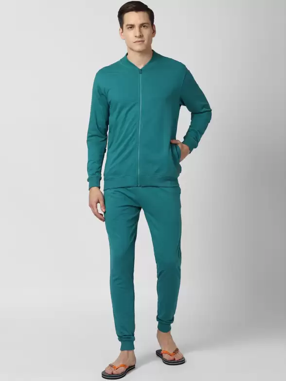 Men Solid Night suit - image 7
