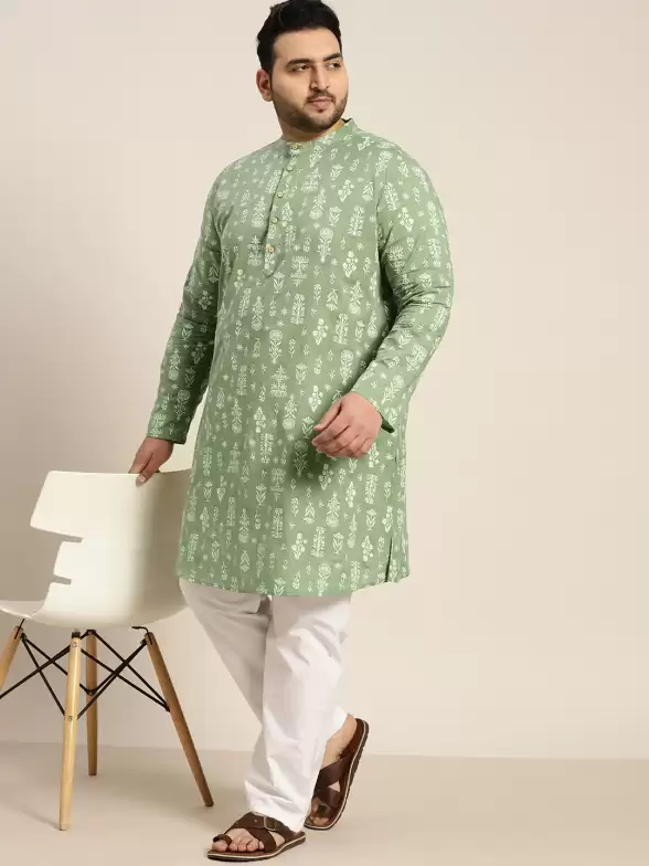 Plus Size Men Floral Kurta - image 7