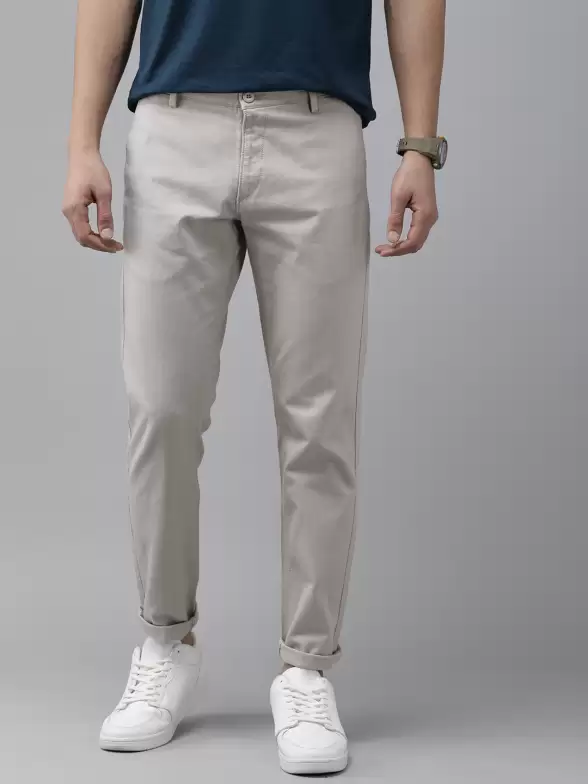 Men Trim Fit Regular Trousers - image 7