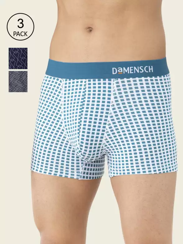 Men Pack Of 3 Printed Trunks - image 7