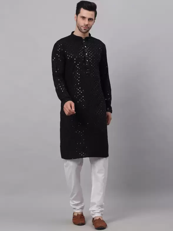 Men Embroidered Kurta with Churidar - image 7