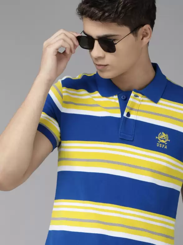 Men Striped Slim Fit T-shirt - image 7