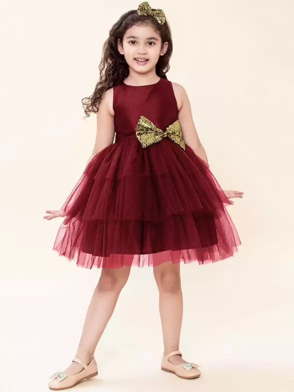 Girls Layered Net Dress - image 7