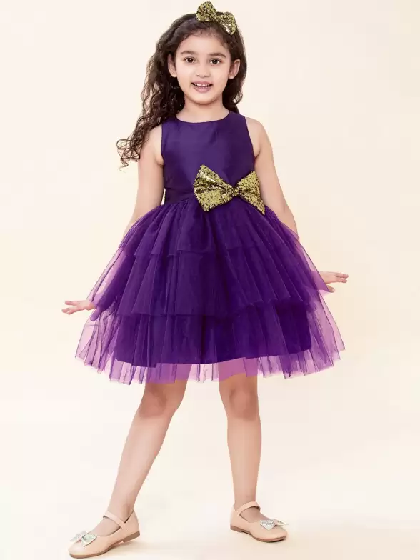 Girls Layered Net Dress - image 7