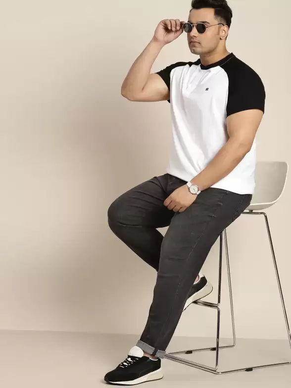 Men Plus Size Tapered Jeans