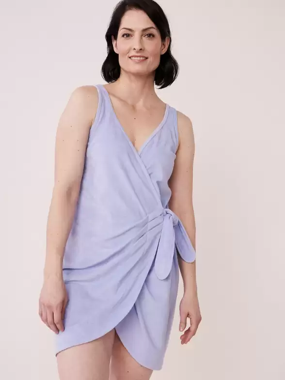 Women Self Design Cotton Bath Robe - image 7