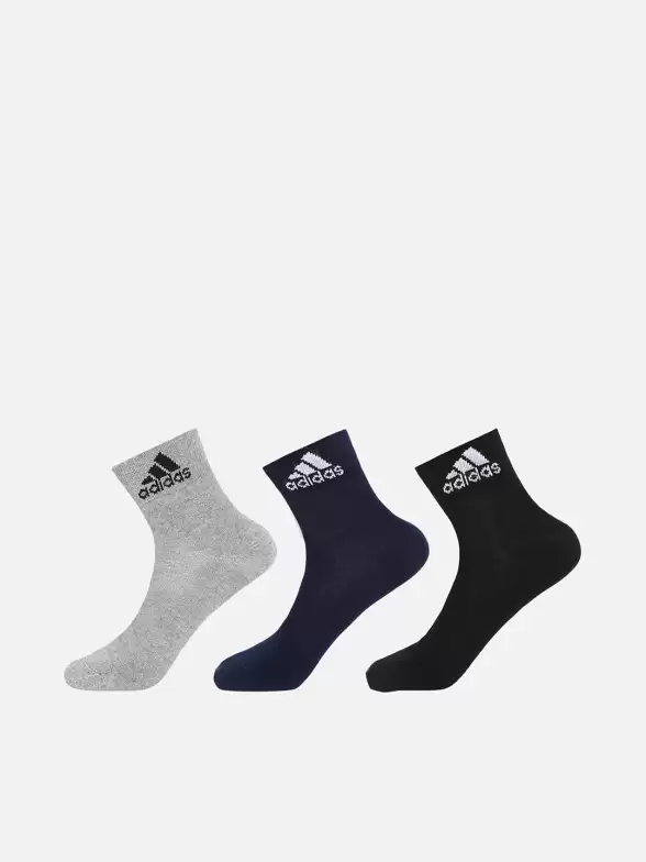 Men  Pack Of 3 Solid Ankle-Length  Socks - image 7