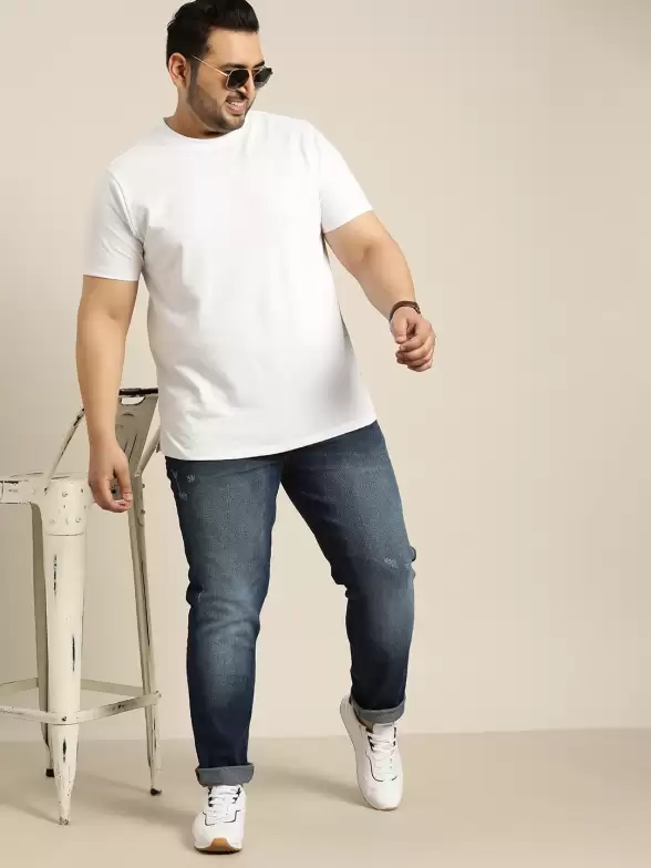Men Plus Size Tapered Jeans - image 7
