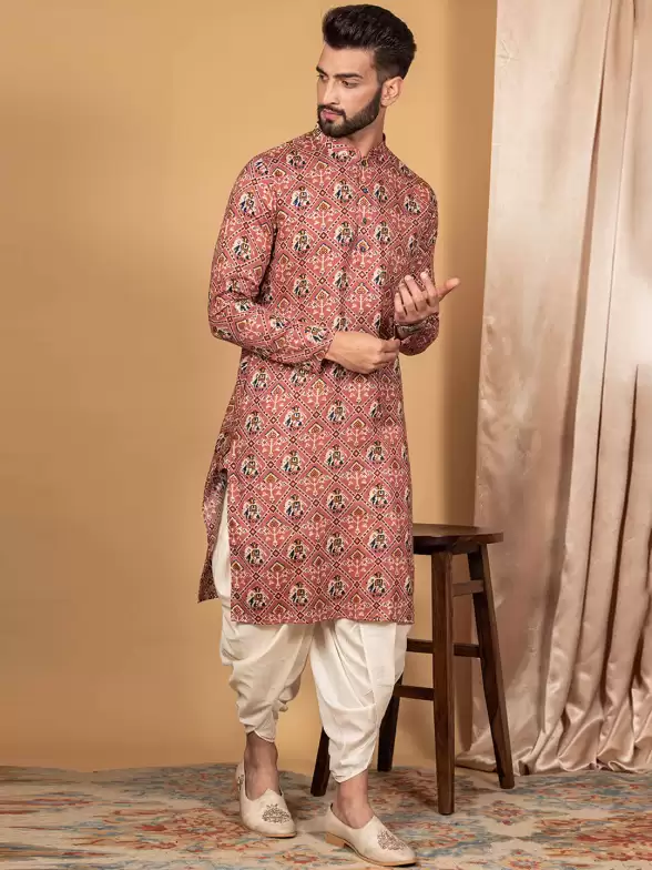 Men Kurta With Dhoti Pants - image 7