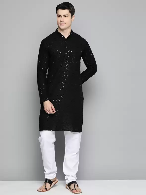 Men Embroidered Kurta with Pyjamas - image 7