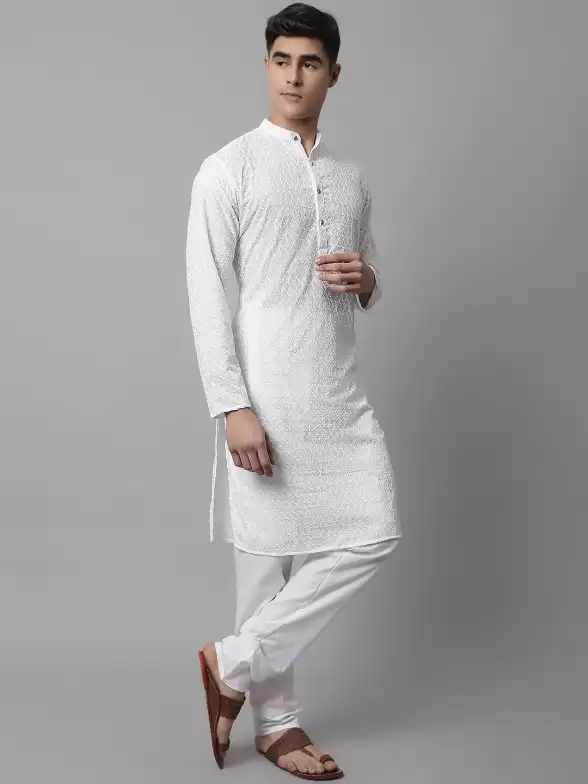 Men Embroidered Kurta with Pyjamas - image 7