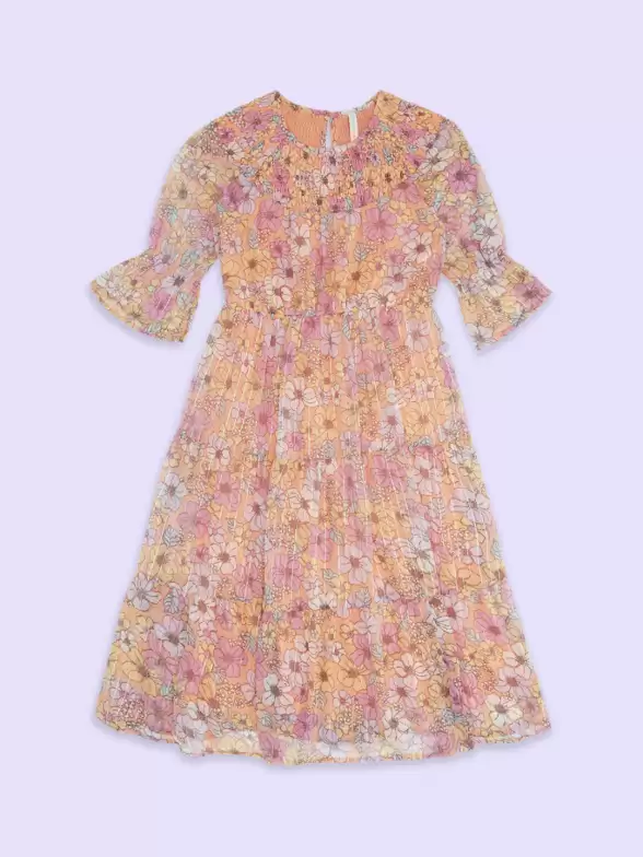 Bell Sleeves Floral Dress - image 7