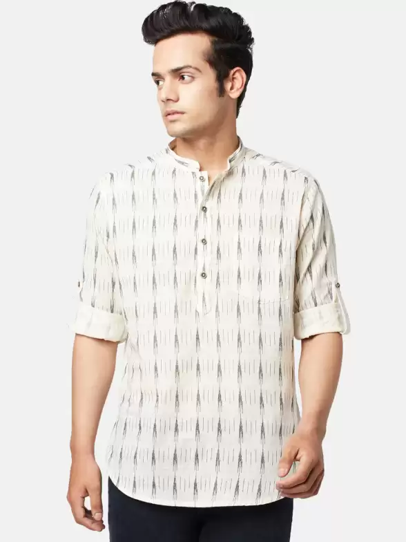 Men Printed Cotton Kurta - image 7