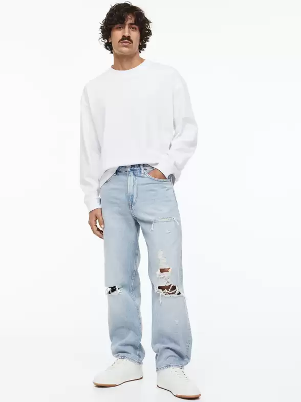 Men Cotton Loose Jeans - image 7