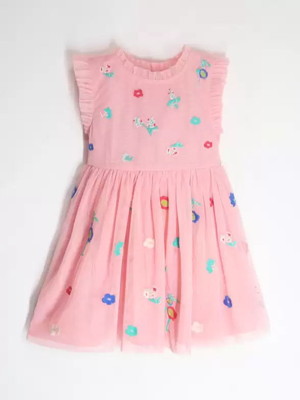 Girls Cotton Fit & Flare Dress - image 7