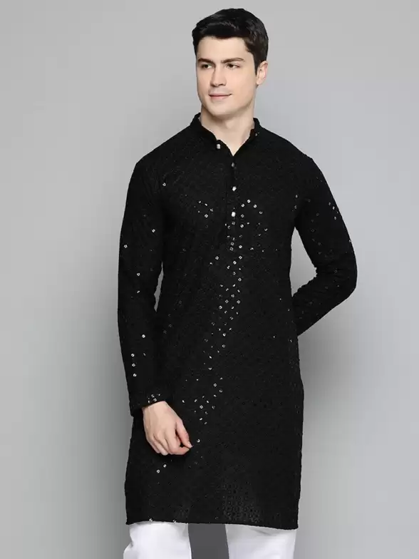 Men Embellished Cotton Kurta - image 7