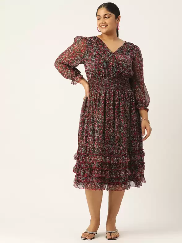 Plus Size Floral Midi Dress - image 7