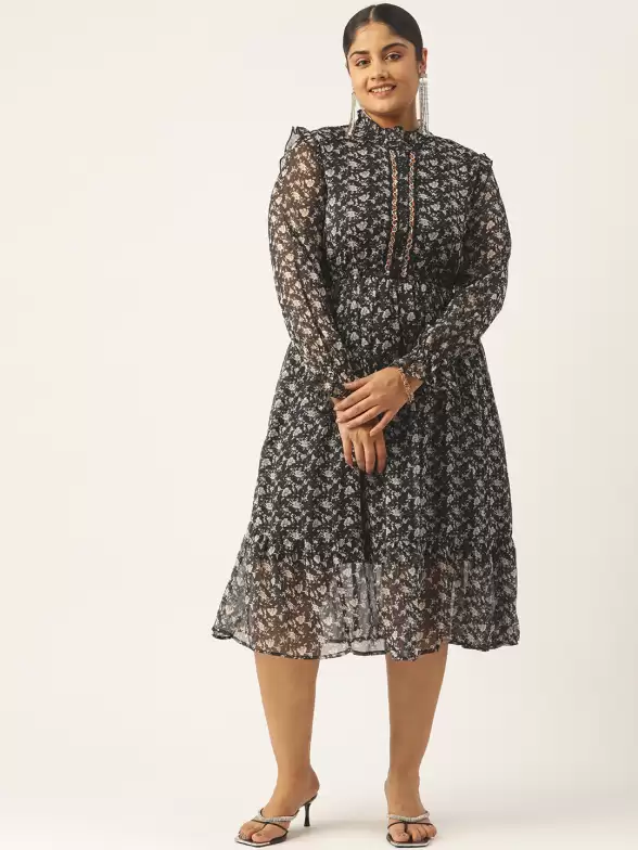 Plus Size Floral Midi Dress - image 7
