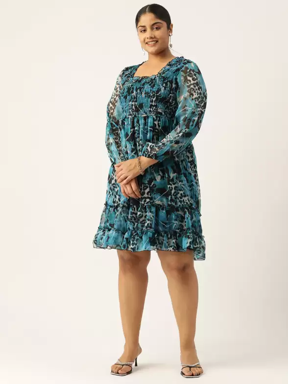 Printed Chiffon Dress - image 7