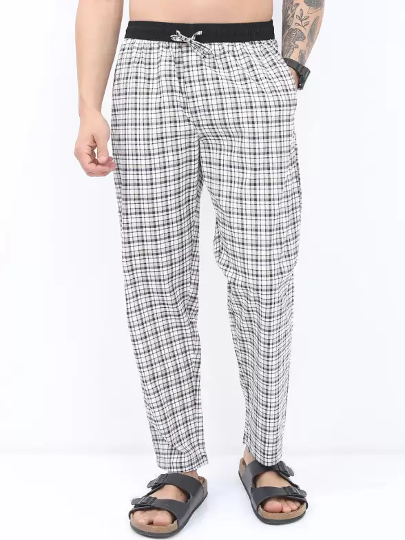 Men Checked Lounge Pants - image 7