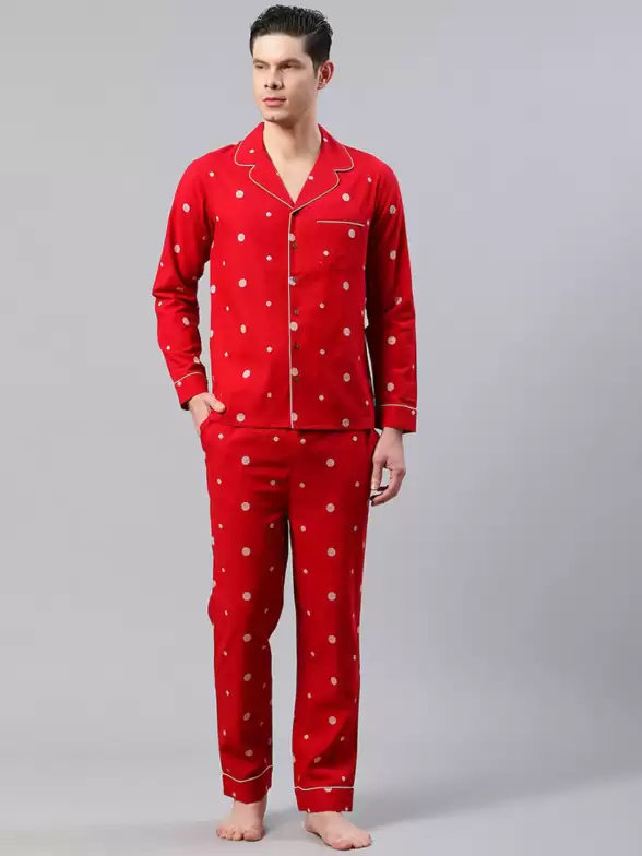 Men Printed Night Suit - image 7