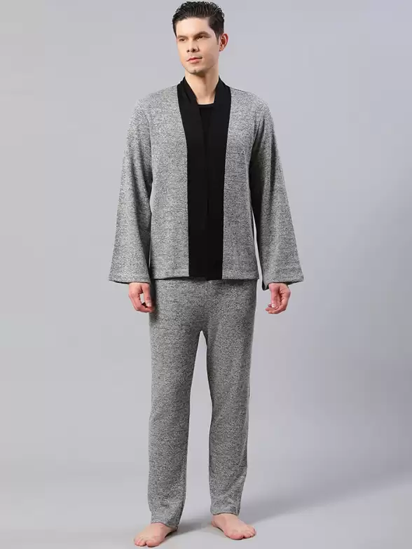 Men V Neck Night Suit - image 7