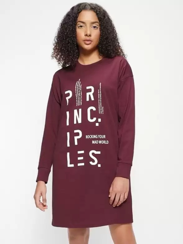 Printed Cotton T-shirt Dress - image 7