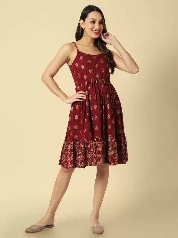 Ethnic Motifs Dress - image 7