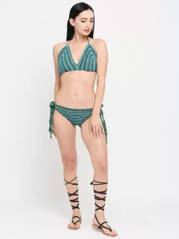 Women Striped Swim Bikini Set - image 7