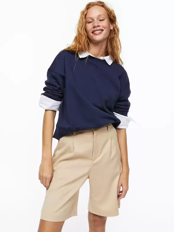 Women Tailored Twill Shorts - image 7