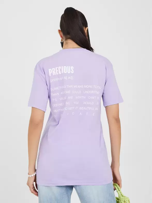 Women Typography Printed Loose T-shirt - image 7