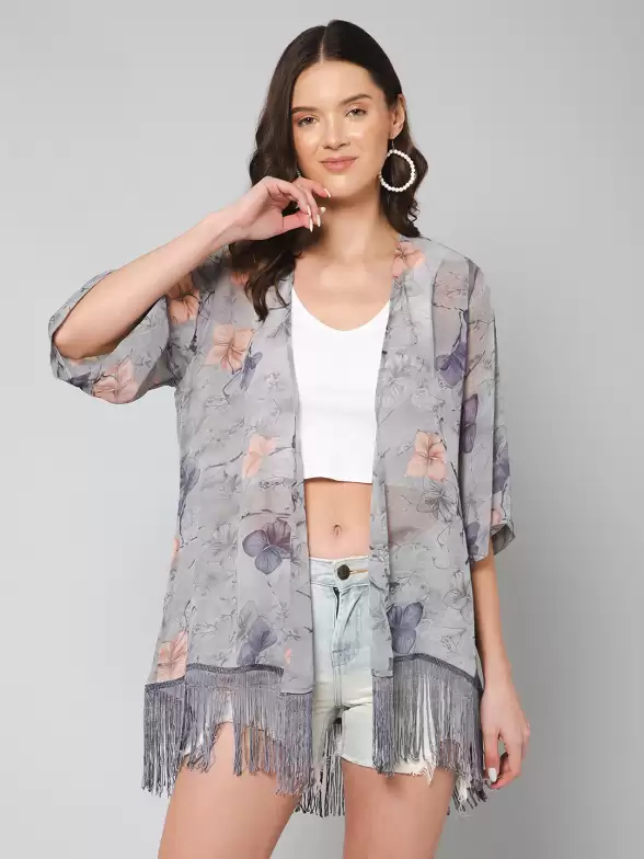 Women Printed Shrug - image 7