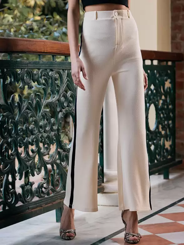 Women Slim Fit High-Rise Trousers - image 7