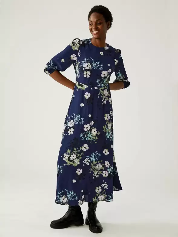 Floral Printed Maxi Dress - image 7