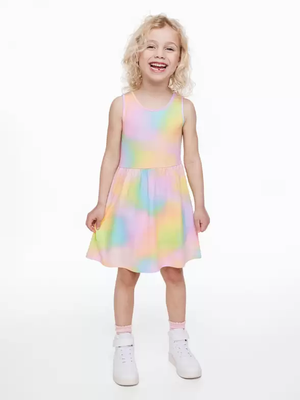 Girls Patterned Cotton Dress - image 7
