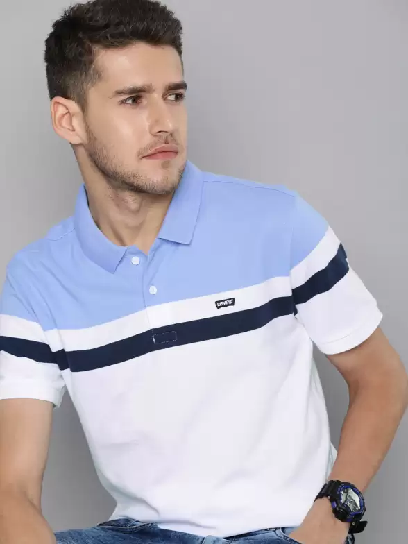 Colourblocked Polo T-shirt - image 7