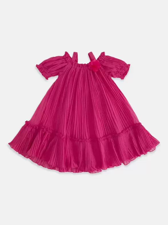 Girls Embellished A-Line Dress - image 7
