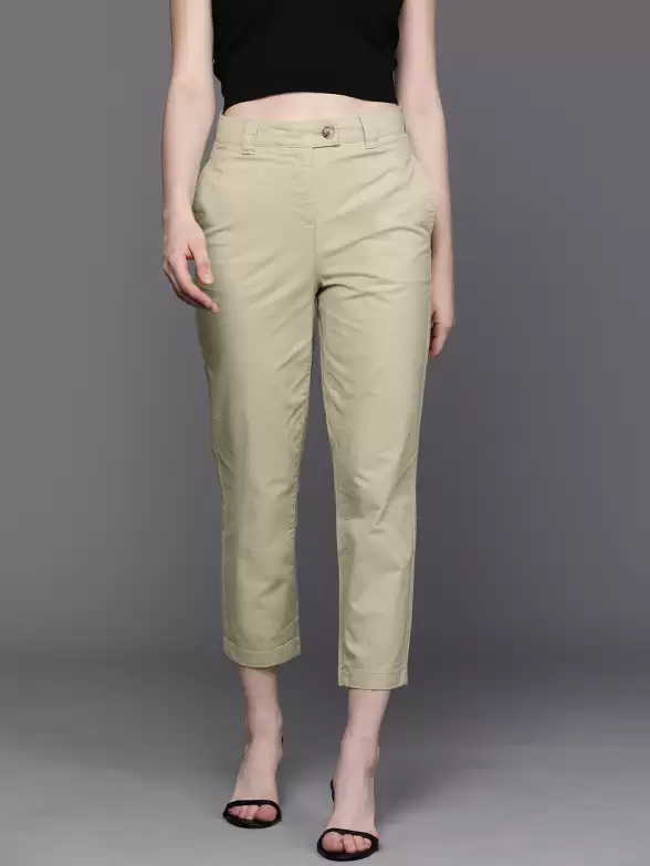 Women Chinos Cropped Trousers - image 7
