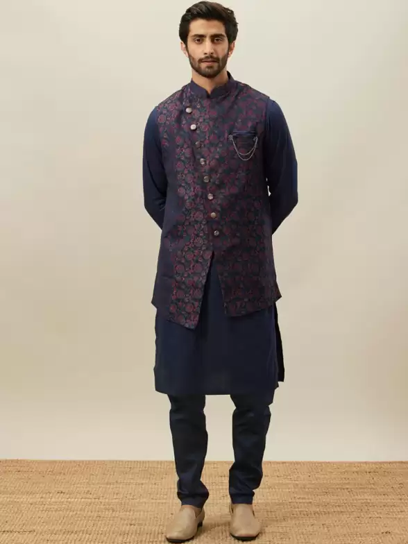 Men Printed Kurta with Pyjamas - image 7