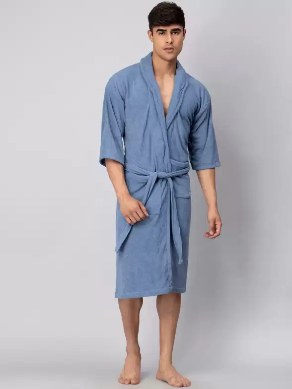 Men Skin-Friendly Bath Robe - image 7