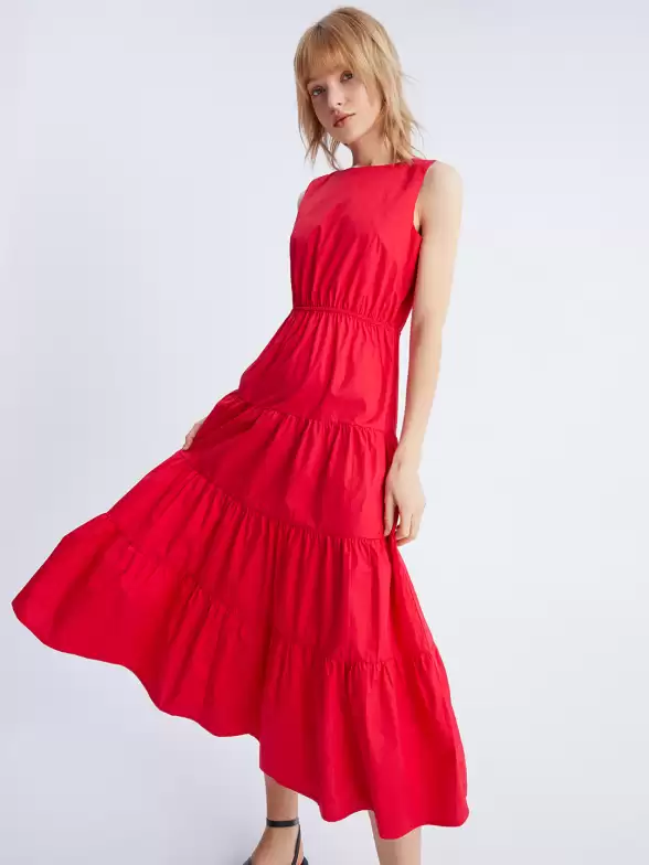 A-Line Tiered Midi Dress - image 7