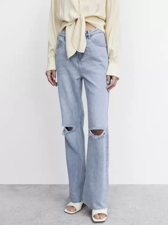 Wide Leg Ripped Jeans - image 7