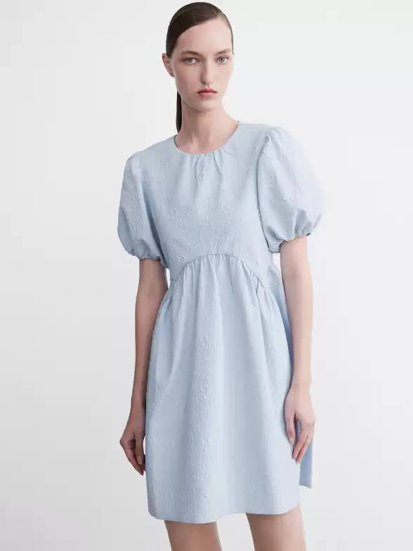 Textured A-Line Dress - image 7