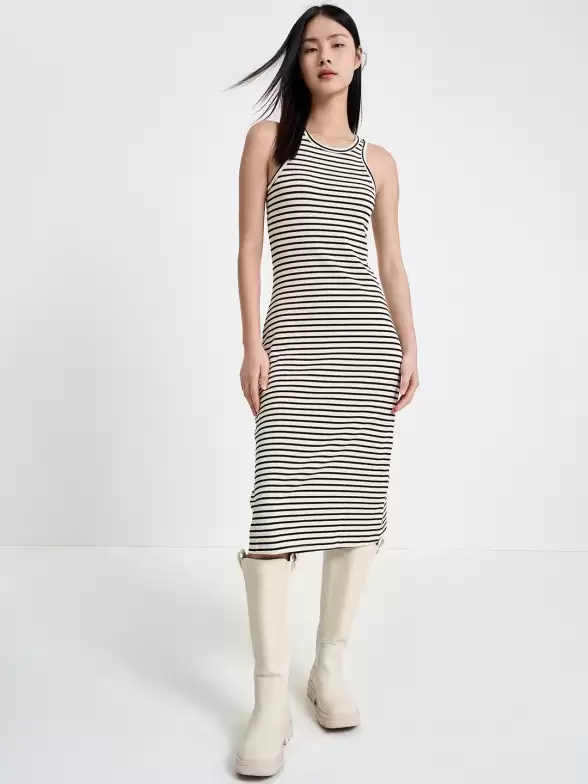 Knitted Striped Sheath Dress - image 7