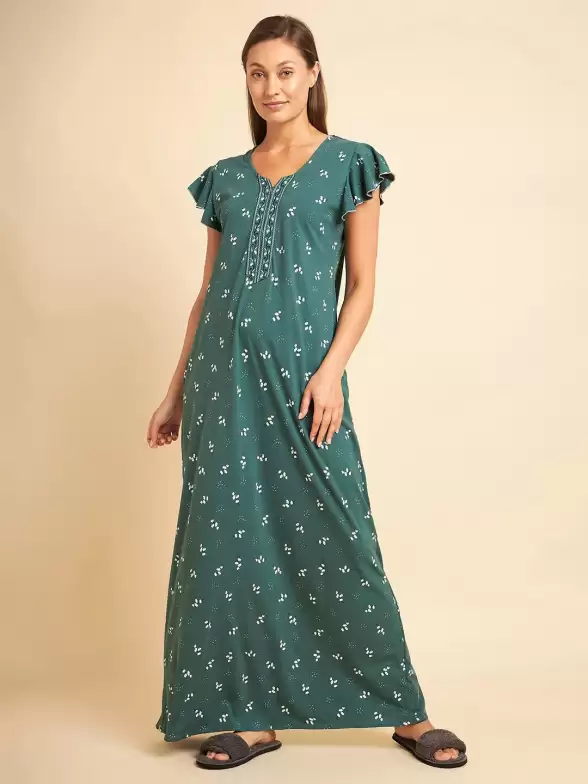 Printed Pure Cotton Nightdress - image 7